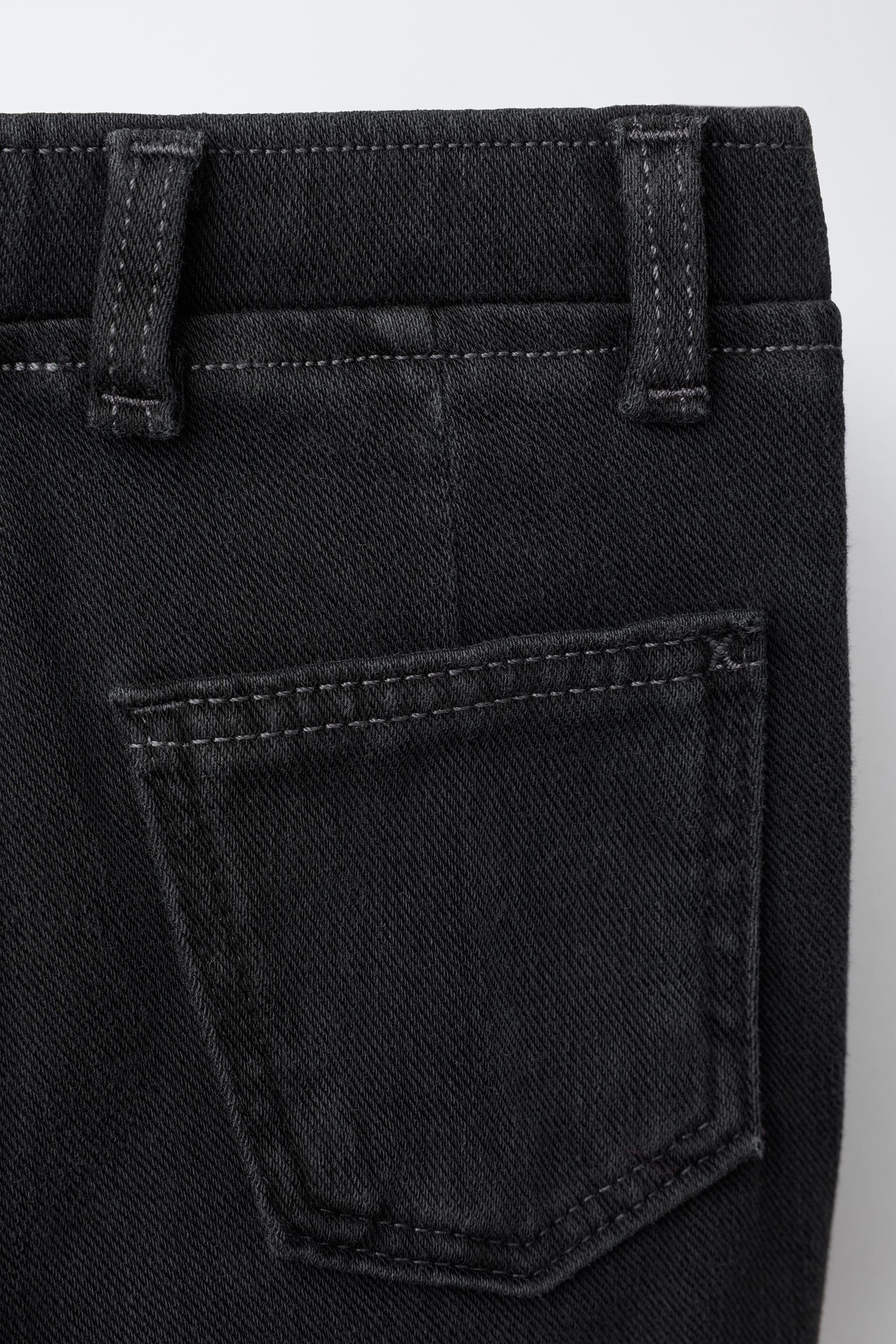 CONTRAST STITCH DENIM LEGGINGS